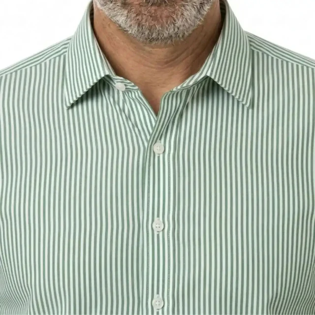 PALÂBA - Chemise à rayures vertes homme | Look estival – 3XL