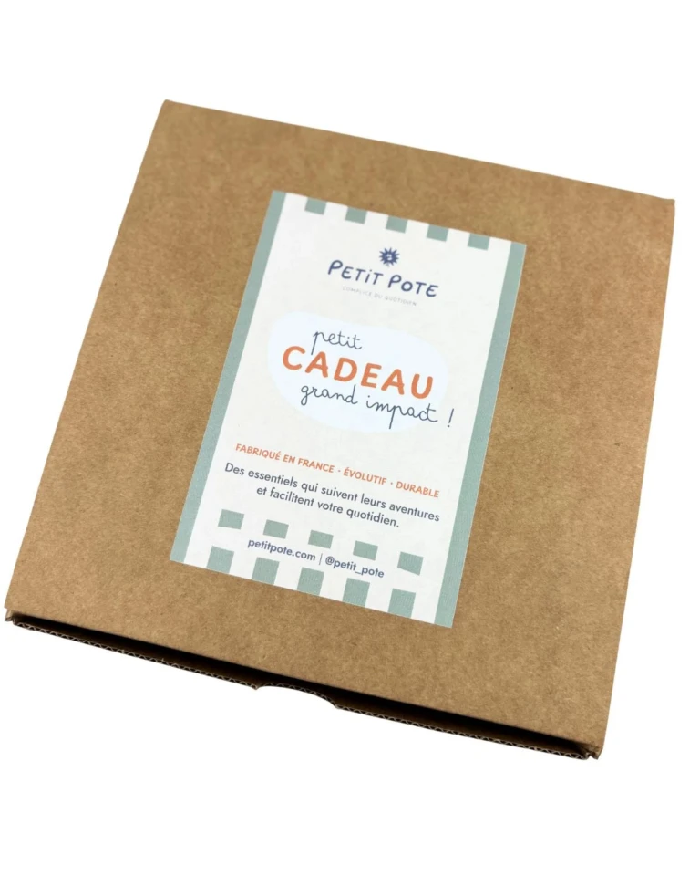 Petit Pote - Coffret naissance Chaussons + Bavoir – 18-20 / Citrons
