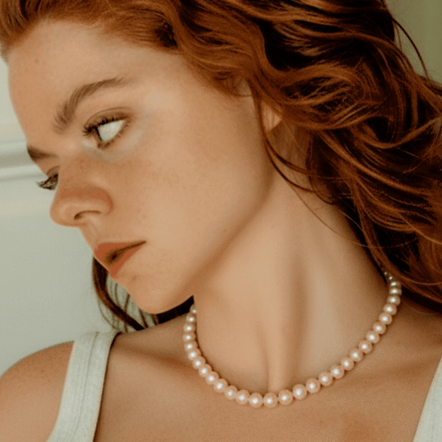 NEIJE - La Parure Parfaite Collier & Bracelet Perles de Culture Roses – 50 cm + extension de 5 cm / L (poignet de 17 à 19 cm)