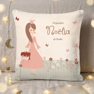 L’Atelier BABY’SPHERE - Coussin prénom d’une jolie princesse entrant en maternelle