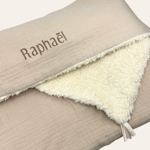 Petit Pote - Couverture personnalisée / Coton bio – 100x100 cm / Ciel