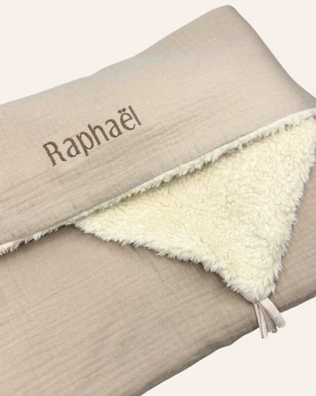 Petit Pote - Couverture personnalisée / Coton bio – 100x100 cm / Ciel