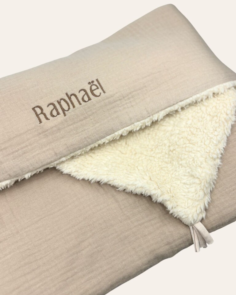 Petit Pote - Couverture personnalisée / Coton bio – 100x100 cm / Ciel