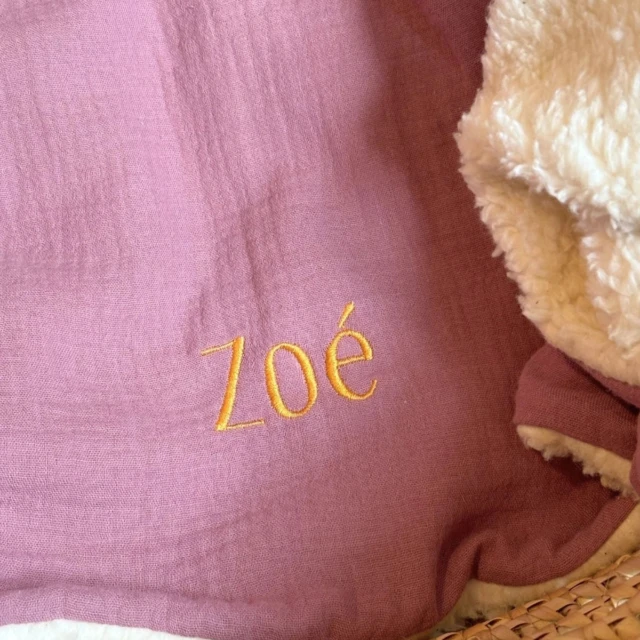 Petit Pote - Couverture personnalisée / Coton bio – 100x100 cm / Ciel