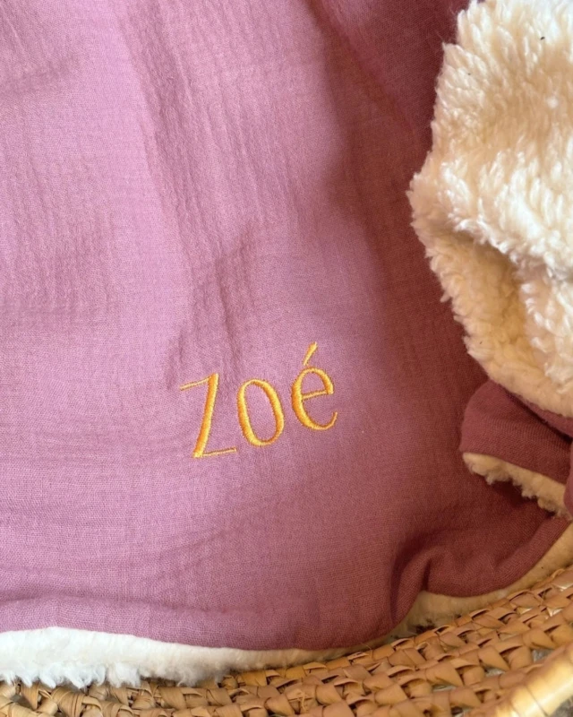 Petit Pote - Couverture personnalisée / Coton bio – 100x100 cm / Ciel