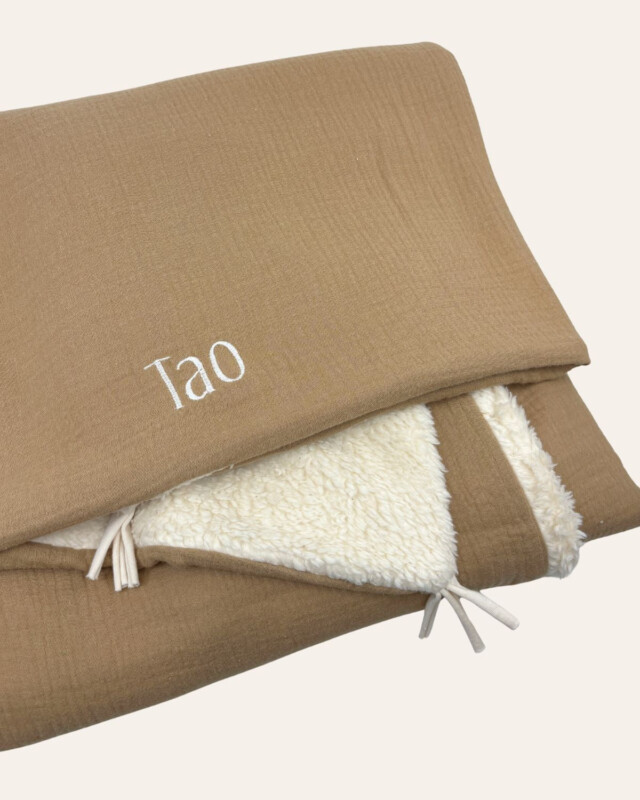 Petit Pote - Couverture personnalisée / Coton bio – 100x100 cm / Ciel