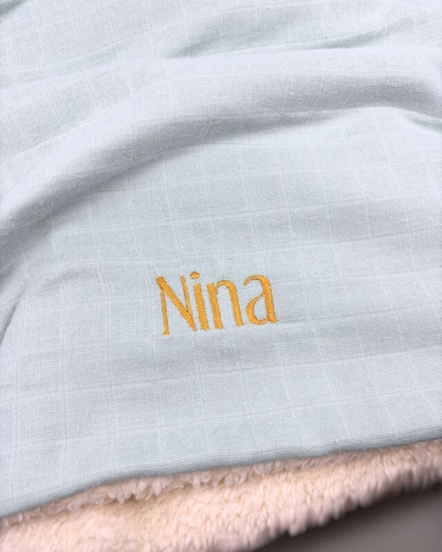 Petit Pote - Poncho bébé enfant personnalisé / Coton Bio – Taille unique / Carreaux