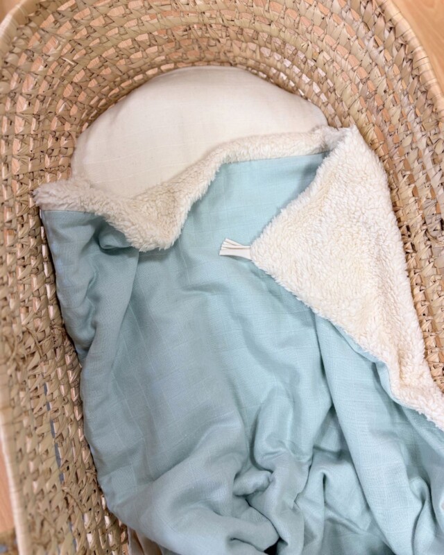 Petit Pote - Couverture personnalisée / Coton bio – 100x100 cm / Ciel