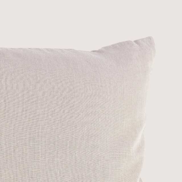 Dejorine - Housse de coussin en lin lavé - Naturel – 40x40cm
