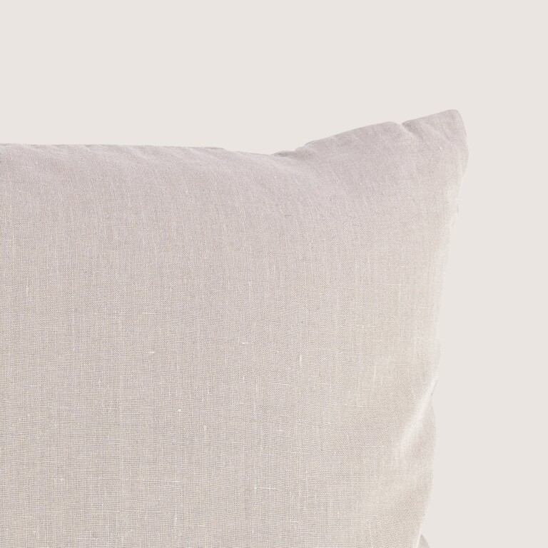 Dejorine - Housse de coussin en lin lavé - Naturel – 40x40cm