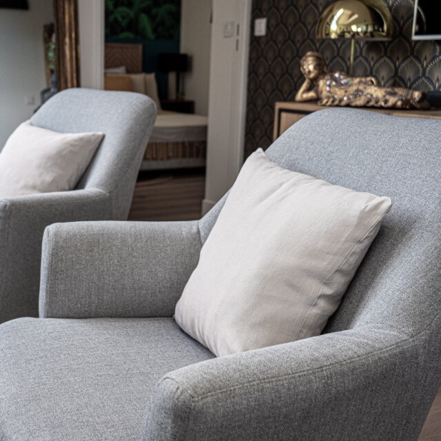 Dejorine - Housse de coussin en lin lavé - Naturel – 40x40cm