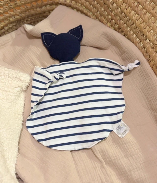 Petit Pote - Coffret naissance Doudou Bavoir – Taille unique / Rayé Marinière
