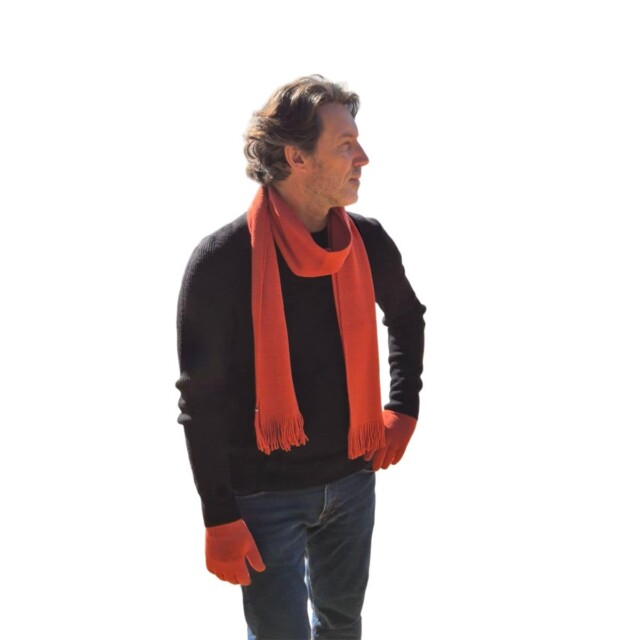 Echarpe Orange Homme par la marque PALÂBA PALÂBA - Echarpe Orange Homme