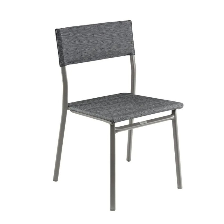 LAFUMA MOBILIER - Ensemble LAFUMA MOBILIER table de repas extensible et 6 chaises de jardin Oron ALU 6-8 personnes GRIS TITANE