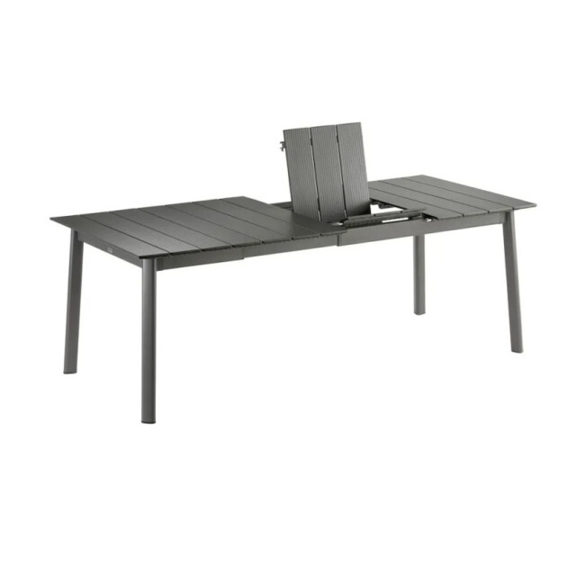 LAFUMA MOBILIER - Ensemble LAFUMA MOBILIER table de repas extensible et 6 chaises de jardin Oron ALU 6-8 personnes GRIS TITANE