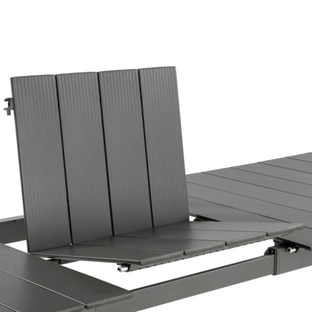 LAFUMA MOBILIER - Ensemble LAFUMA MOBILIER table de repas extensible et 8 fauteuils de jardin Oron ALU 8-10 personnes GRIS SILVER
