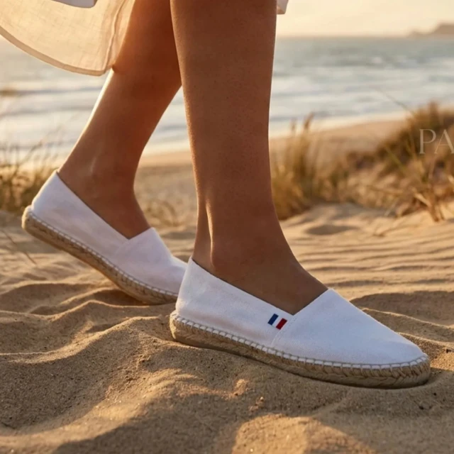 Espadrille femme Noirmoutier Blanc par la marque PALÂBA PALÂBA - Espadrille femme Noirmoutier Blanc