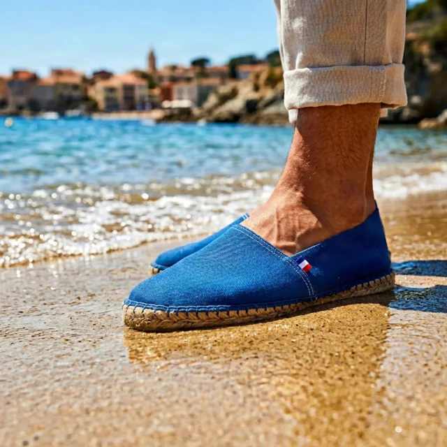 PALÂBA - Espadrille homme Txuri — Bleu Électrique