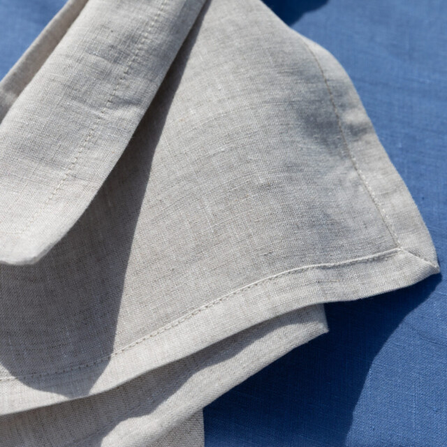 Embrin - Lot de 4 serviettes en lin - Naturel