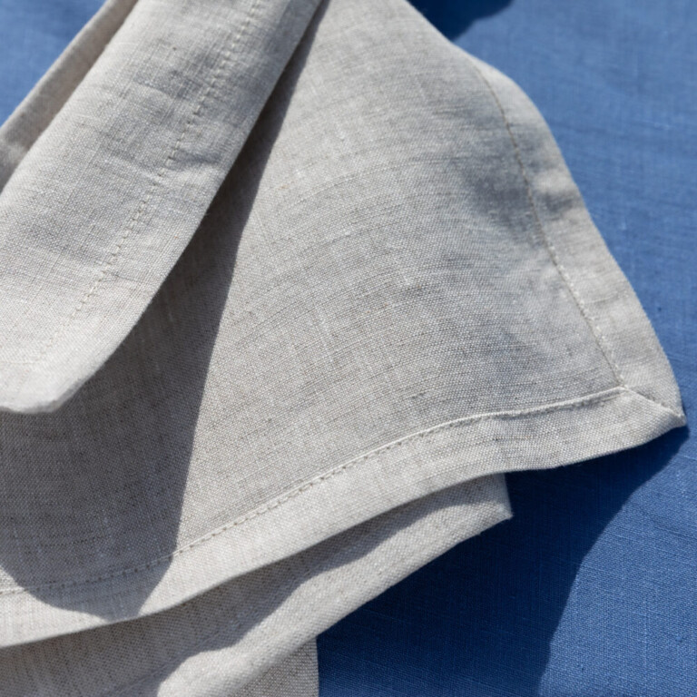 Embrin - Lot de 4 serviettes en lin - Naturel
