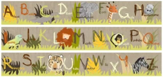 L’Atelier BABY’SPHERE - Frise abécédaire original – Collection jungle exclusive