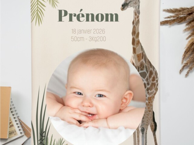 customall - Protège carnet de santé personnalisé photo thème jungle – Oui