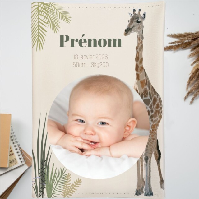 Protège carnet de santé personnalisé photo thème jungle par la marque L’Atelier BABY’SPHERE L’Atelier BABY’SPHERE - Protège carnet de santé personnalisé photo thème jungle