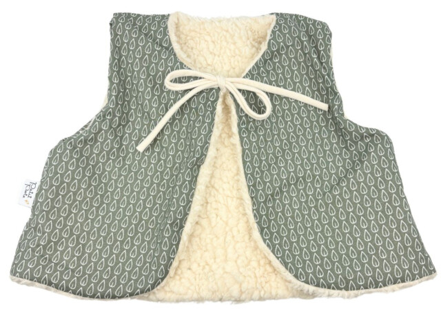 Petit Pote - Gilet sans manches réversible bio 0-3M