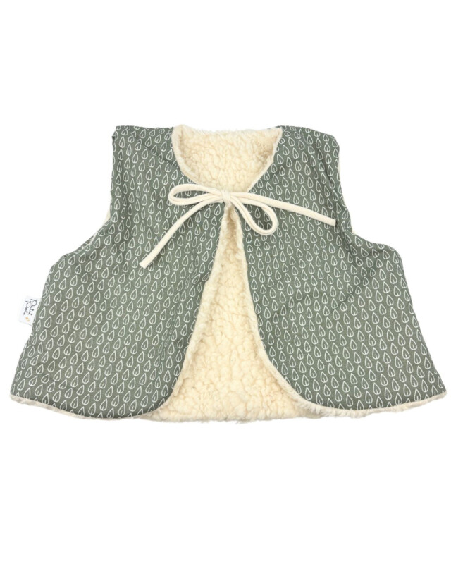 Petit Pote - Gilet sans manches réversible bio 0-3M