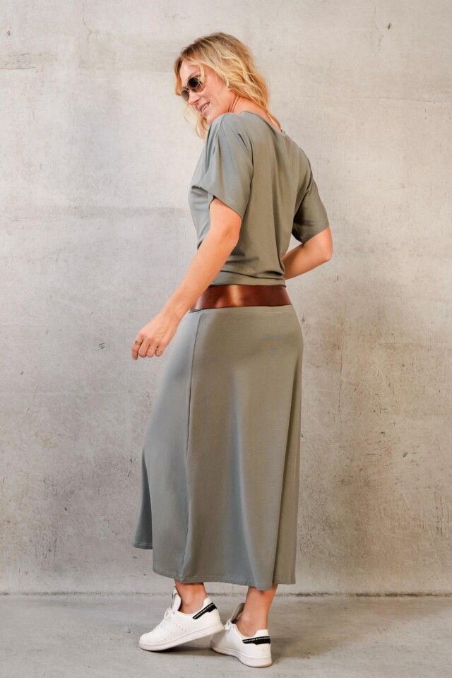 Thelma Rose - Robe midi fluide Gloria – T3 (42/44) / Kaki