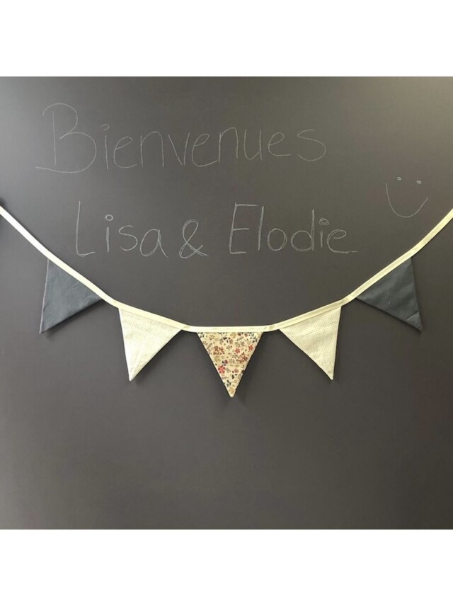 Guirlande de fanions Elodie par la marque Les Mômes des Dômes Les Mômes des Dômes - Guirlande de fanions Elodie