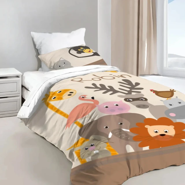 L’Atelier BABY’SPHERE - Housse de couette des animaux de l’Arche de Noé