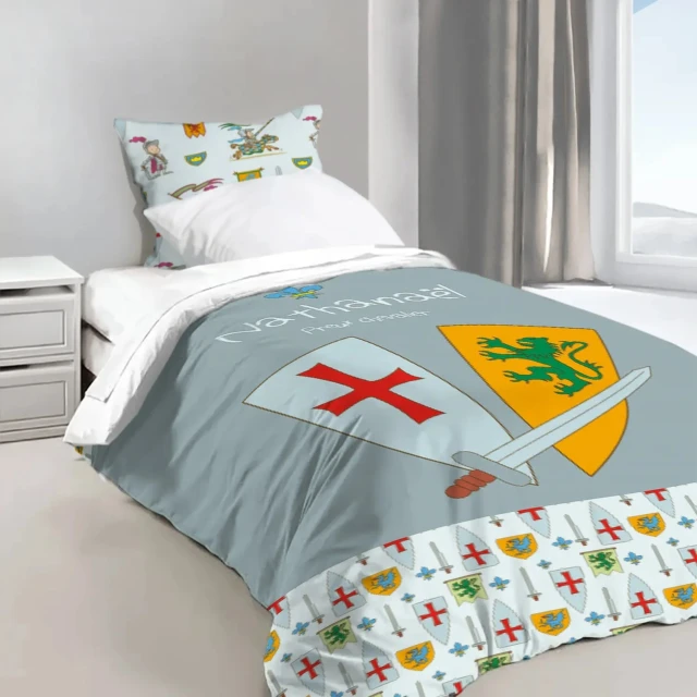 L’Atelier BABY’SPHERE - Housse de couette à personnaliser sur le thème des chevaliers