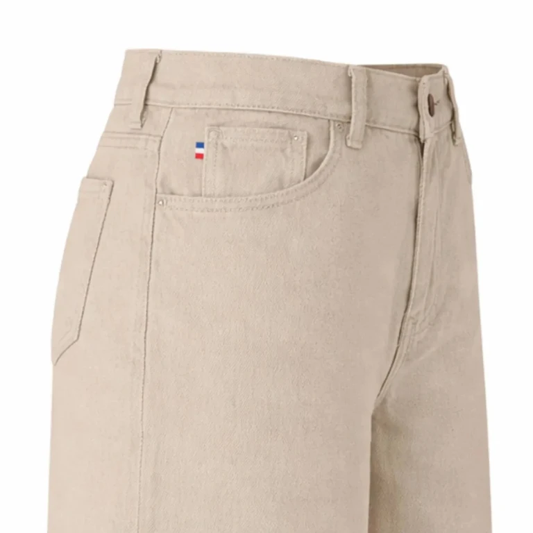 PALÂBA - Jean large femme taille haute | Ecru – 46