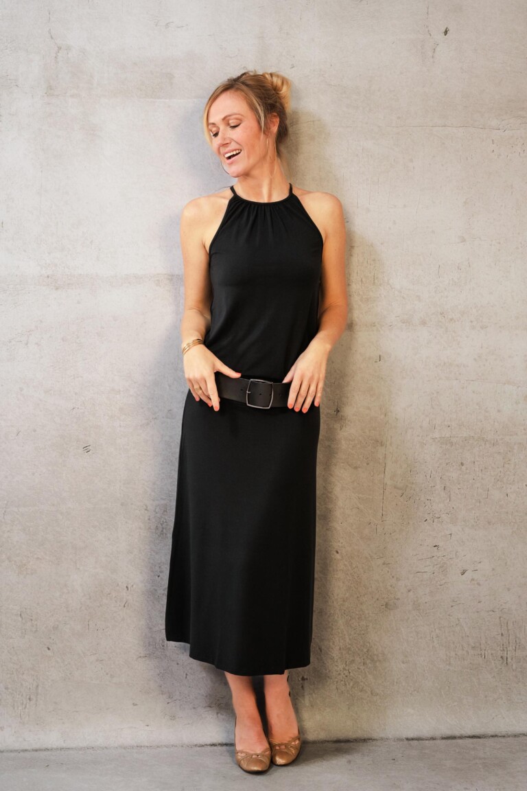 Thelma Rose - Robe midi Kenya à l’encolure américaine – 40 / Rouge corail