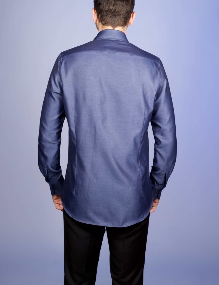 La Chemise Française - Chemise Chevrons Nocturnes - Col Souple – 2XL