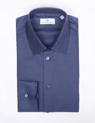 La Chemise Française - Chemise Chevrons Nocturnes – Col Souple