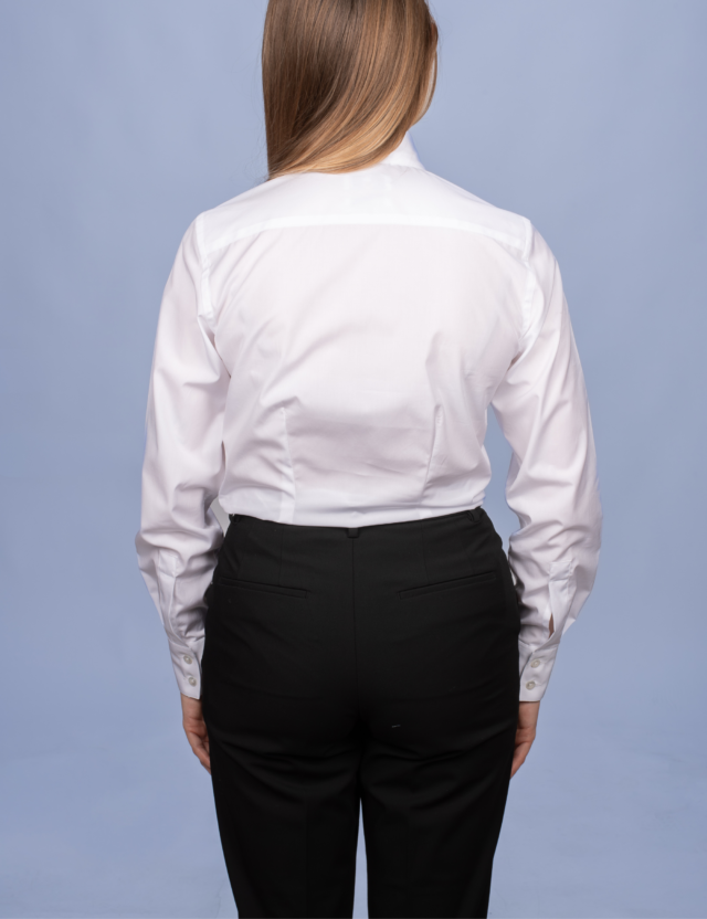 La Chemise Française - Chemisier Popeline Blanche – Ajustée / 48