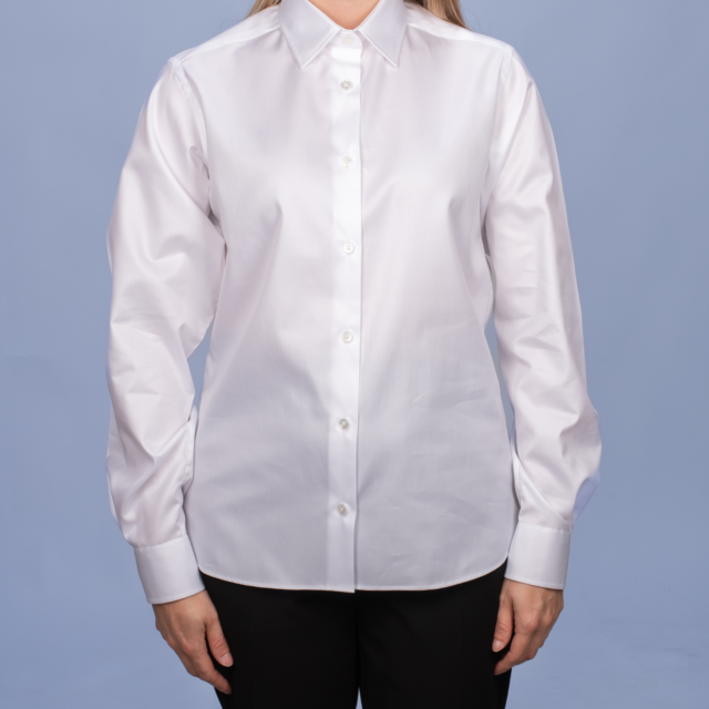 La Chemise Française - Chemisier Popeline Blanche – Ajustée / 48