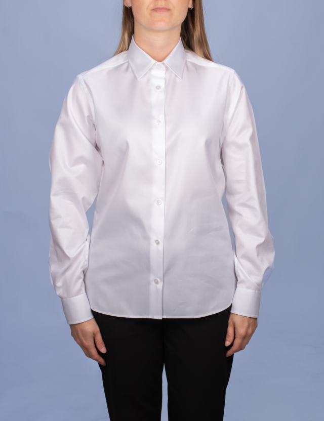 La Chemise Française - Chemisier Popeline Blanche – Ajustée / 48