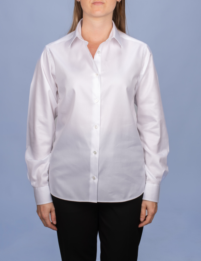 La Chemise Française - Chemisier Popeline Blanche – Ajustée / 48