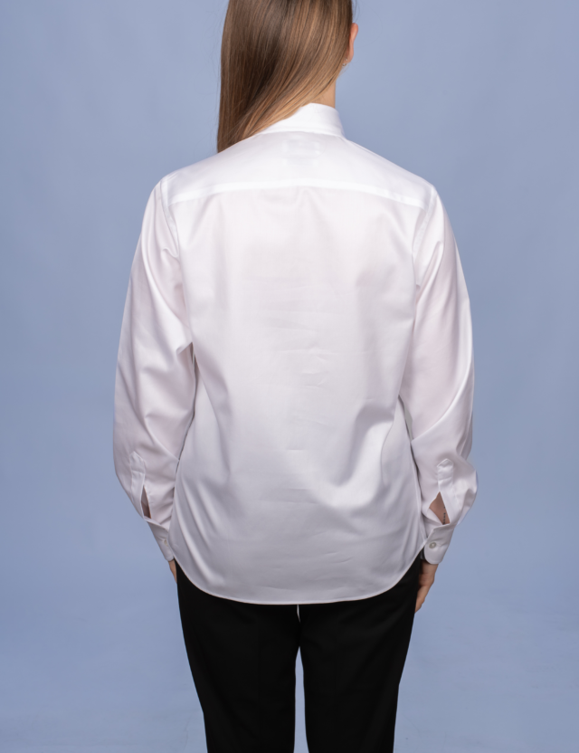 La Chemise Française - Chemisier Popeline Blanche – Ajustée / 48