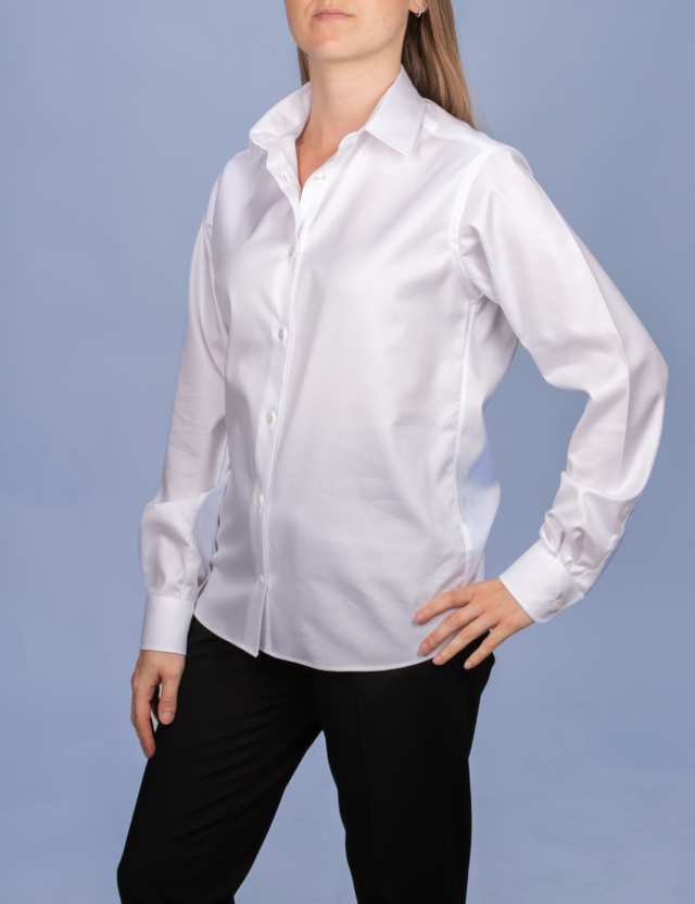La Chemise Française - Chemisier Popeline Blanche – Ajustée / 48