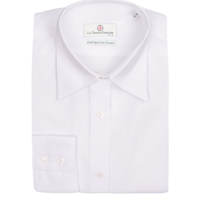 La Chemise Française - Chemisier Popeline Blanche – Ajustée / 48