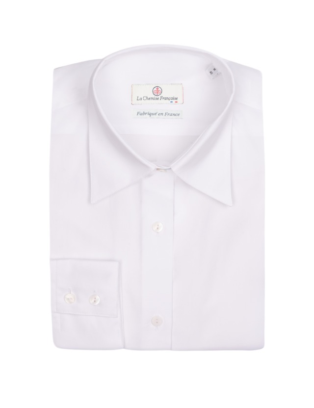 La Chemise Française - Chemisier Popeline Blanche – Ajustée / 48
