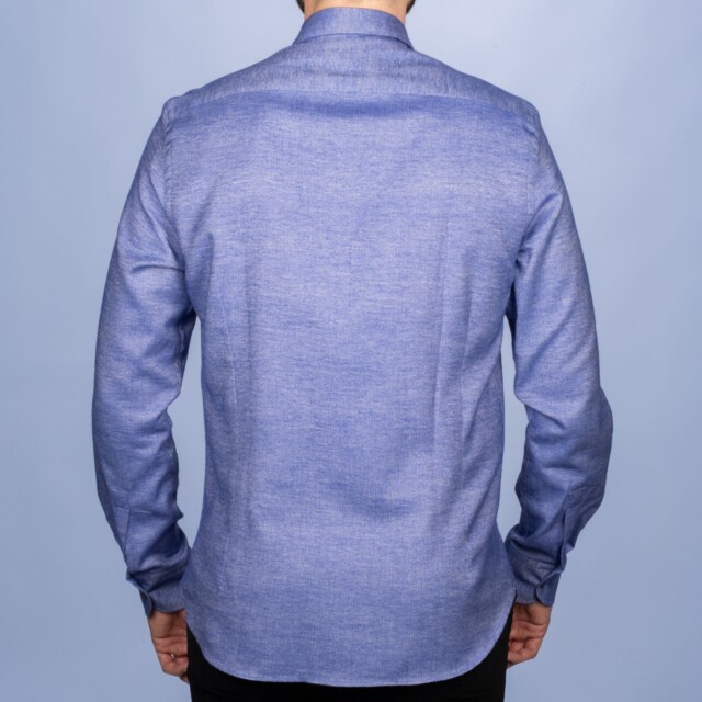 La Chemise Française - Chemise Flanelle Chevrons Violette - Col Souple – XL