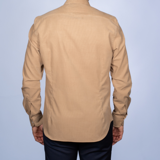 La Chemise Française - Chemise Velours Milleraies Camel – 2XL