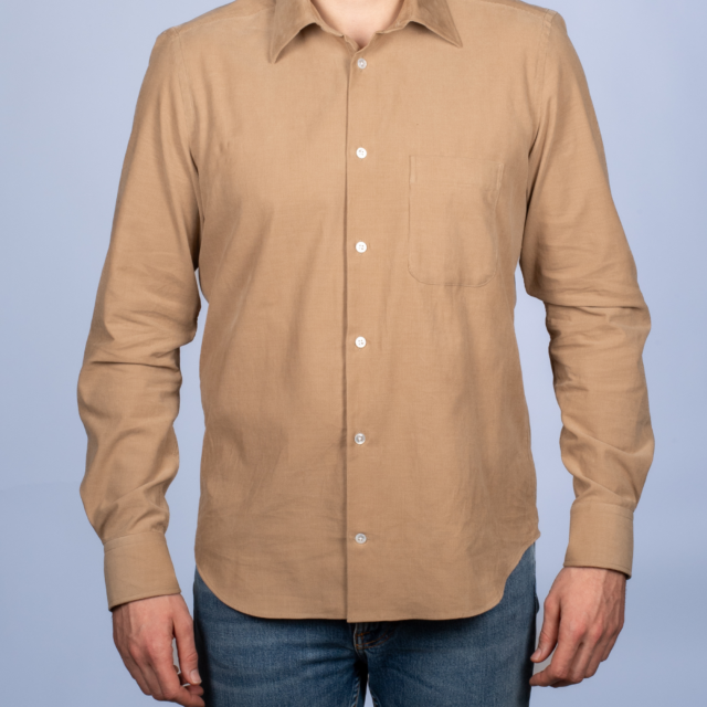 La Chemise Française - Chemise Velours Milleraies Camel – 2XL