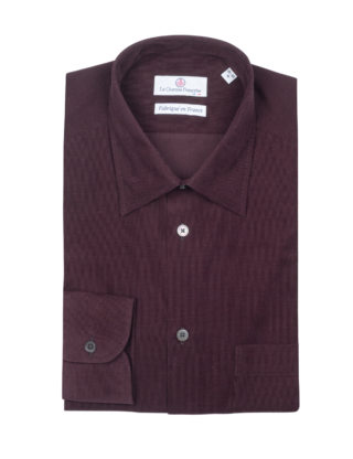 La Chemise Française - Chemise Velours Milleraies Prune