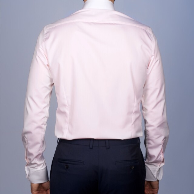 La Chemise Française - Chemise Virtuose Rose/Blanche – Droite / 50